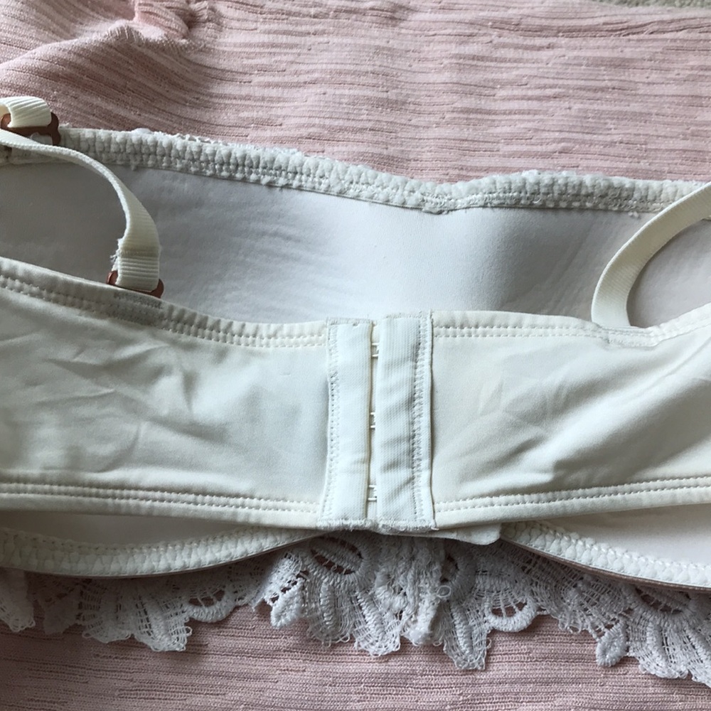 NWOT Aerie ivory lace bandeau bra - Picture 3 of 4